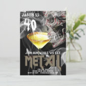 40e Zware Metaal Verjaardag nodigt gitaar GOTHIC u Kaart (Staand voorkant)