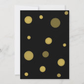 40e zwarte witte strepe roze Floral Birthday Party Kaart (Achterkant)