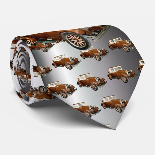 40s  Automobiel - Vervoer Stropdas (Opgerold)
