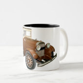 40s  Automobiel - Vervoer Tweekleurige Koffiemok (Voorkant rechts)