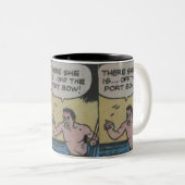 40s  Comic Tweekleurige Koffiemok (Voorkant rechts)