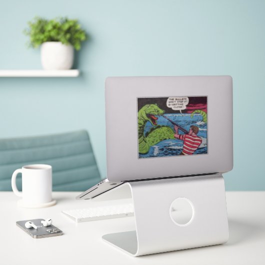 40s Golden age Horror strips | eng  Sticker (Laptop op bureau)