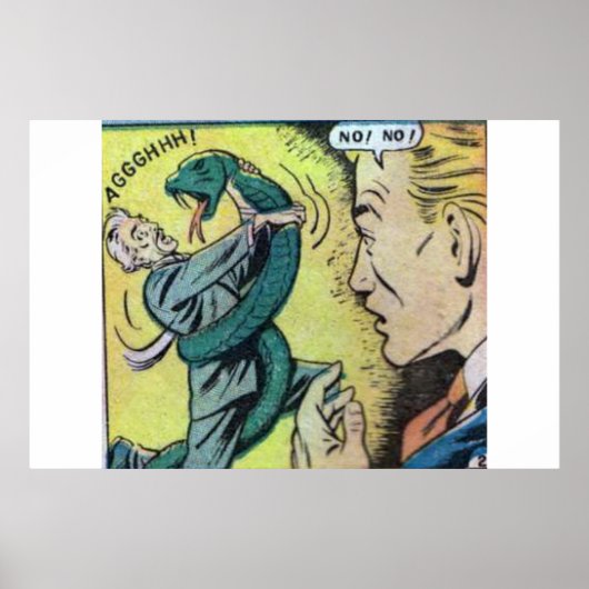 40s Golden age  horror strips, enge retro Poster (Voorkant)