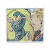40s Golden age  horror strips, enge retro Sticker (Voorkant)