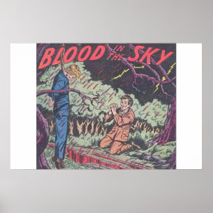 40s Horror  strips voor stripverhalen Poster