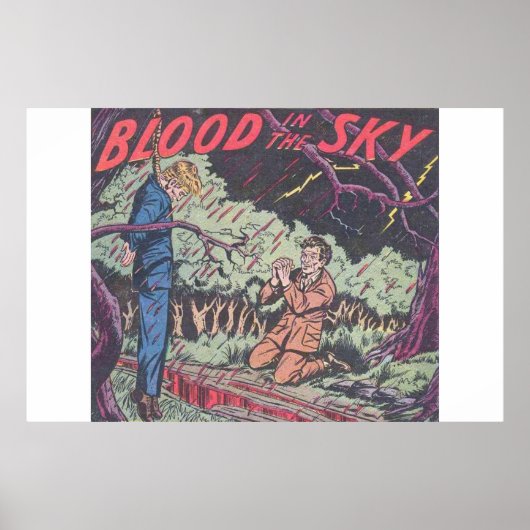 40s Horror  strips voor stripverhalen Poster (Voorkant)