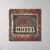  40's Motel - Gewikkeld Canvas (Voorkant)