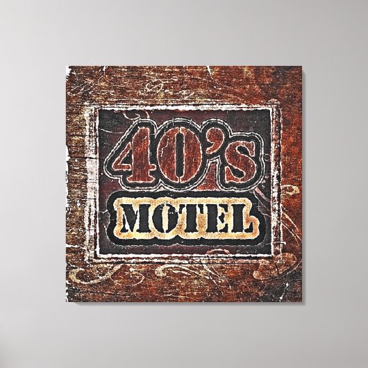  40's Motel - Gewikkeld Canvas (Voorkant)