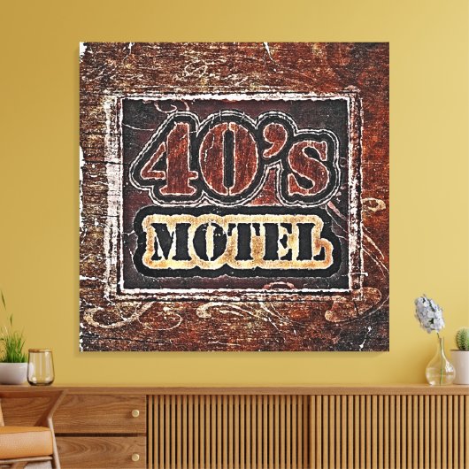  40's Motel - Gewikkeld Canvas (Insitu (Woonkamer))