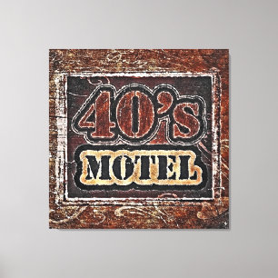  40's Motel - Gewikkeld Canvas Afdruk
