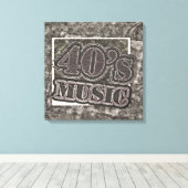 40's Music - Ingewikkeld Canvas Afdruk (Insitu (Houten vloer))