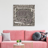 40's Music - Ingewikkeld Canvas Afdruk (Insitu (Woonkamer))