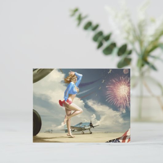 40's Pinups, Postcard Briefkaart (Staand voorkant)