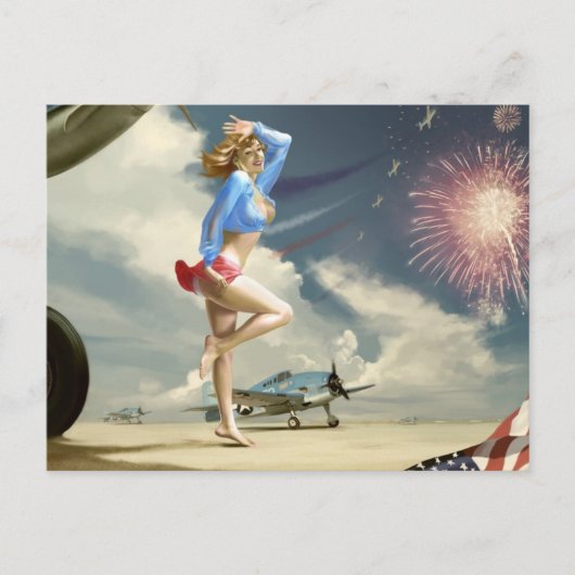 40's Pinups, Postcard Briefkaart (Voorkant)
