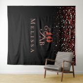 40ste (40 & fab)) verjaardag confetti ontwerp Tapi Wandkleed (In Situ (horizontaal))