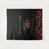 40ste (40 & fab)) verjaardag confetti ontwerp Tapi Wandkleed (Voorkant (horizontaal))