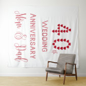 40ste bruiloft Jubileum ouders Ruby Wedding Wandkleed (In Situ (horizontaal))