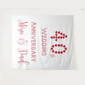 40ste bruiloft Jubileum ouders Ruby Wedding Wandkleed (Voorkant (horizontaal))