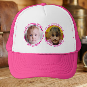 40ste 'elke leeftijd' mijlpaal 2 foto roze wit trucker pet