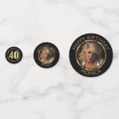 40ste Fabulous Birthday - Zwart en Goud Confetti (Voorkanten)