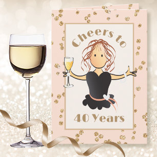 40ste geboortedag - Classy and Funny for her Kaart