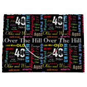 40ste Gelukkige Verjaardag | Mijlpaal Groot Cadeauzakje (Voorkant)