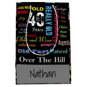 40ste Gelukkige Verjaardag | Mijlpaal Medium Cadeauzakje (Voorkant)