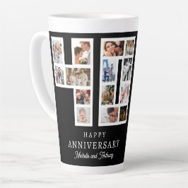 40ste huwelijksjubileum Fotocollage Latte Mok