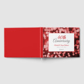 40ste huwelijksverjaardag | Elegante Rode Bokeh Gastenboek (Volledig)