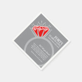 40ste huwelijksverjaardag feest Ruby Ring Leuke fe Servet (Hoek)