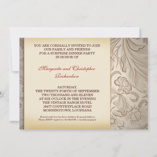 40ste huwelijksverjaardag foto kaart (Achterkant)