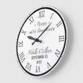40ste huwelijksverjaardag gepersonaliseerd grote klok (Hoek)