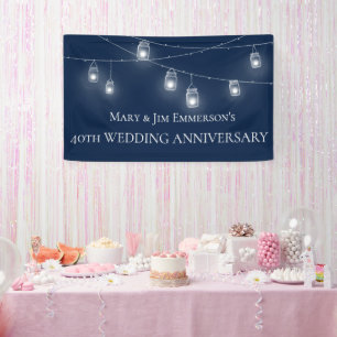 40ste huwelijksverjaardag - Lichtslingers - Banner