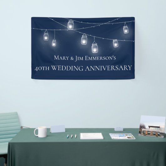 40ste huwelijksverjaardag - Lichtslingers - Banner (Beurs)