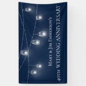 40ste huwelijksverjaardag - Lichtslingers - Banner (Verticaal)
