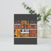 40ste huwelijksverjaardag Schommelende vrouw man Briefkaart (Staand voorkant)