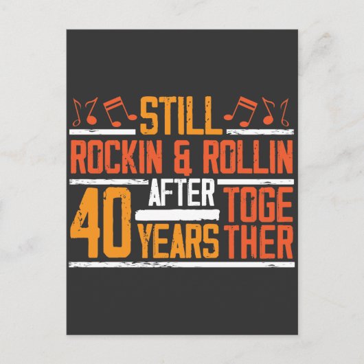 40ste huwelijksverjaardag Schommelende vrouw man Briefkaart (Voorkant)