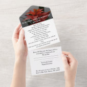 40ste huwelijksverjaardag uitnodiging Ruby Rain Mo (Afscheurbaar)