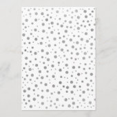 40ste huwelijksverjaardag - Zilver & Wit Kaart (Achterkant)