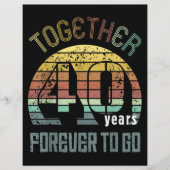 40ste jaar Jubileum cadeaus voor paren Flyer (Voorkant)