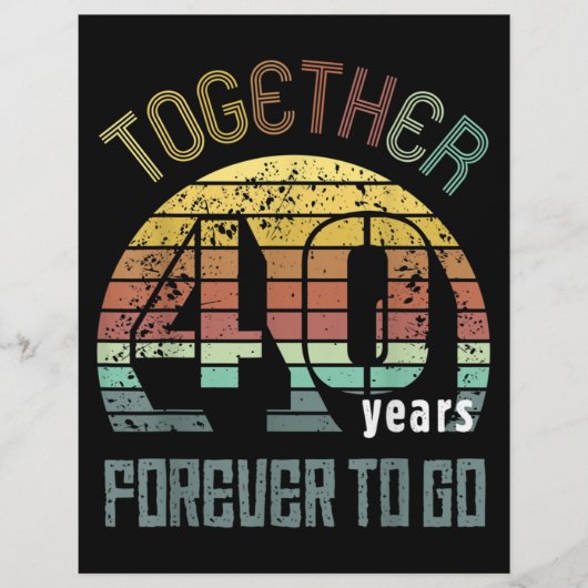 40ste jaar Jubileum cadeaus voor paren Flyer (Voorkant)