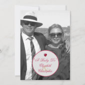 40ste jubileum foto zwart wit elegant kaart (Achterkant)