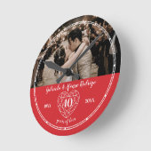 40ste Jubileum met een rode bruiloft Ronde Klok (Hoek)