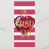 40ste Jubileum van het huwelijk een ruby Do Celebr Menu (Achterkant)