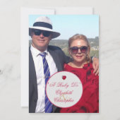 40ste Jubileum voor bruiloft Foto Elegant A Ruby D Kaart (Achterkant)