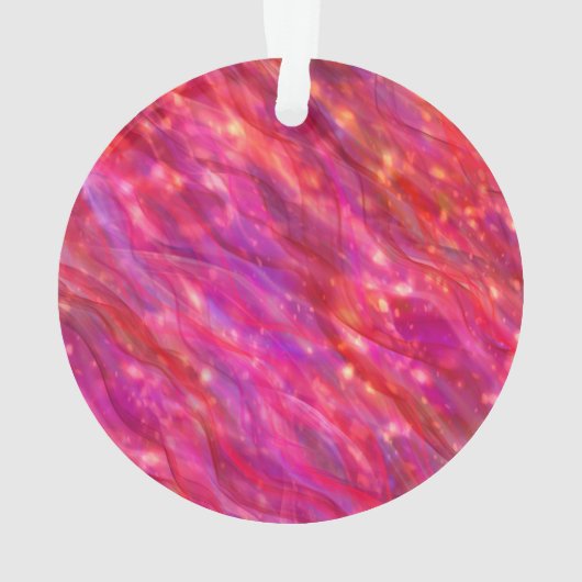 40ste Jubileum voor bruiloft Rood-partijlicht Ornament (achterkant)