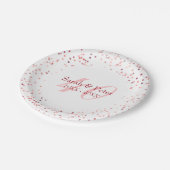 40ste Jubileum voor bruiloft Ruby Stardust Confett Papieren Bordje (Gekanteld)