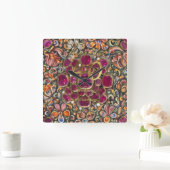 40ste Jubileum voor bruiloft Ruby Wedding Parents Vierkante Klok (Huis)