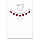 40ste robijnen bruiloft jubileum tafelnummer (Voorkant)