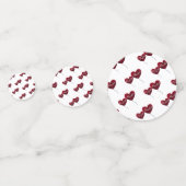 40ste Ruby bruiloft herdenking rode hartballonnen Confetti (Achterkanten)